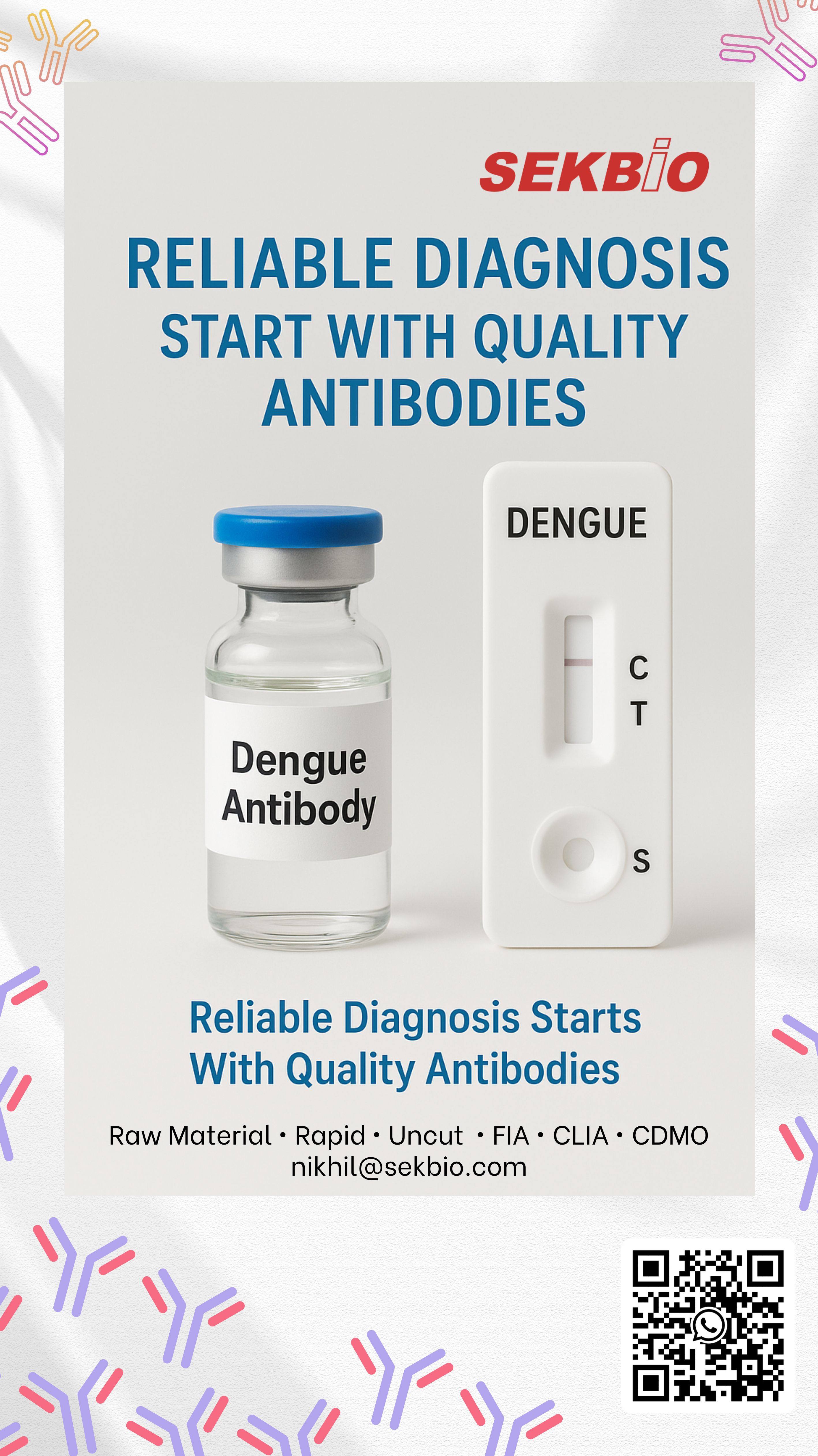 High Specificity Dengue Antibodies for Accurate DENV Diagnosis